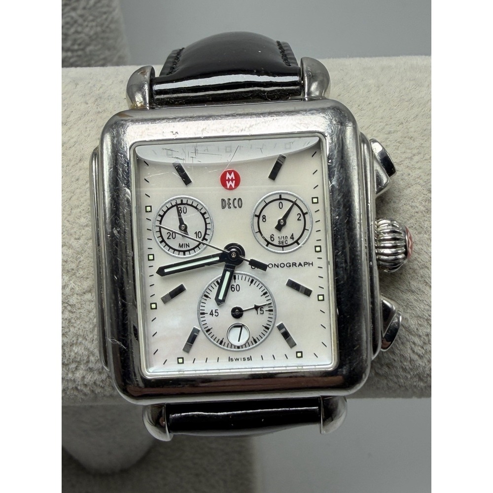 Michele Deco MW06A00A0025 New Battery Chronograph Ladies MOP Watch 33MM‎ 7.25"